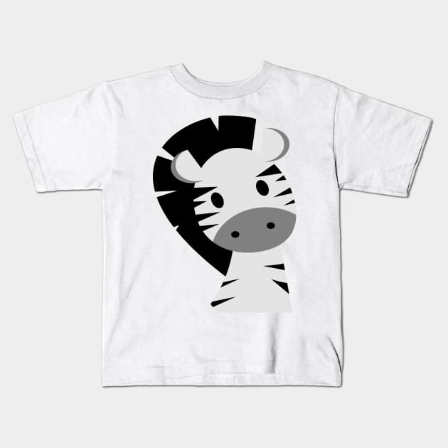 Zebra, cute baby zebra, nursery wall art Kids T-Shirt by IDesign23